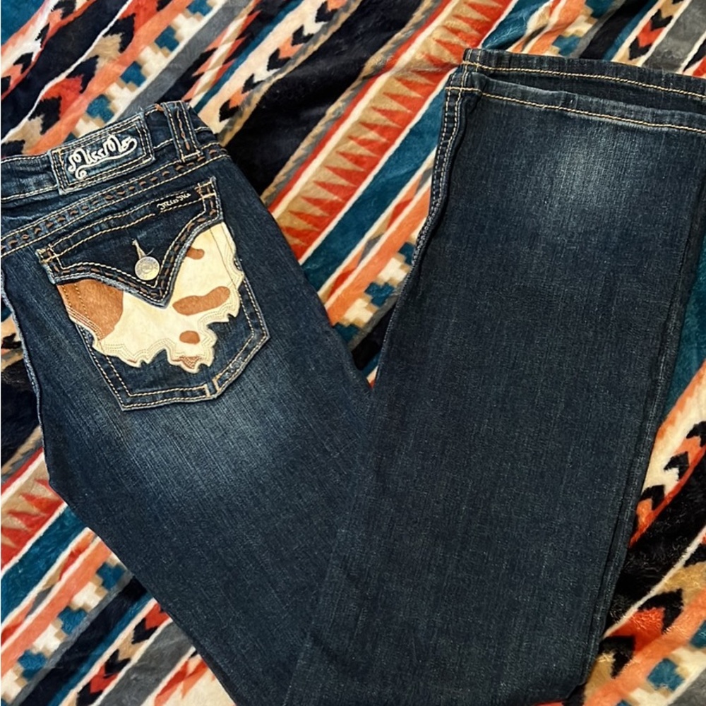 Miss me cow print pocket